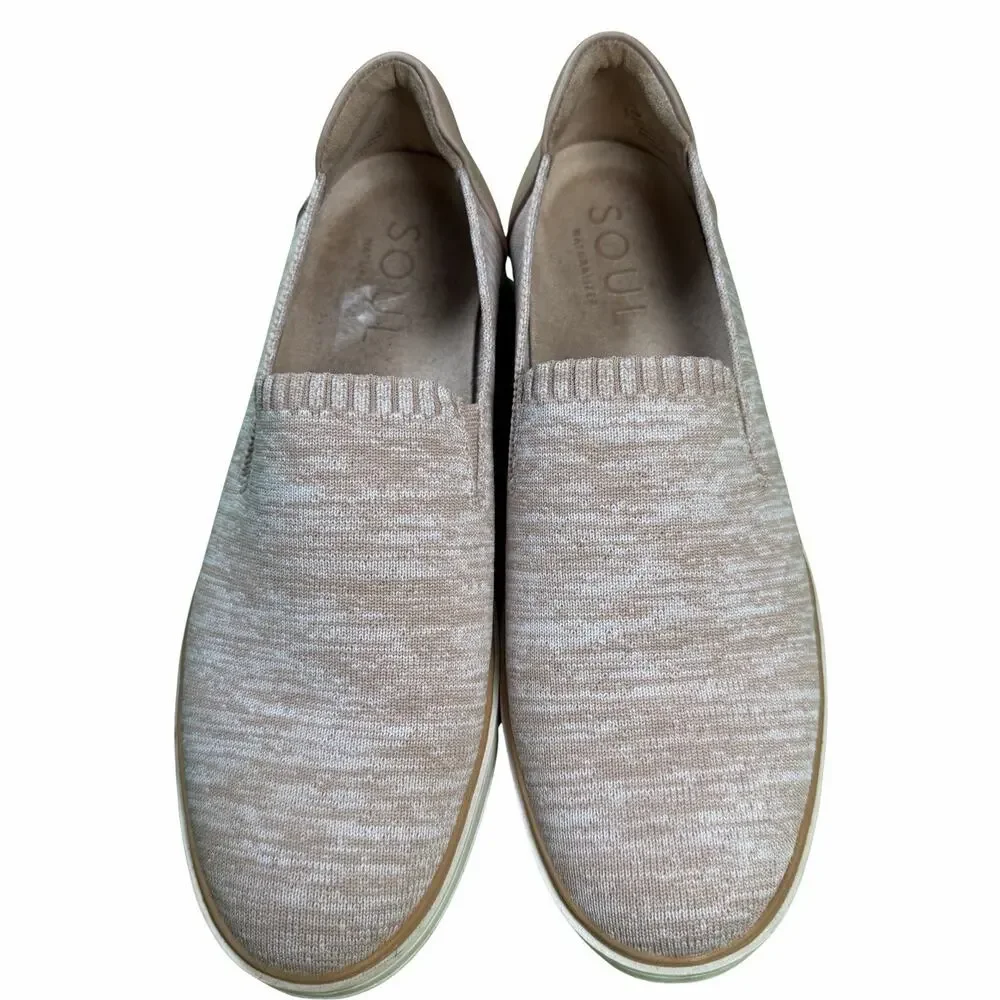 Soul Naturalizer Shoes Women's Size 9.5M Kemper Tan Heather Slip On Loafers